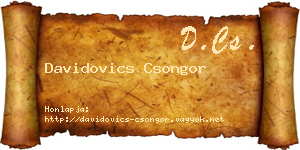 Davidovics Csongor névjegykártya